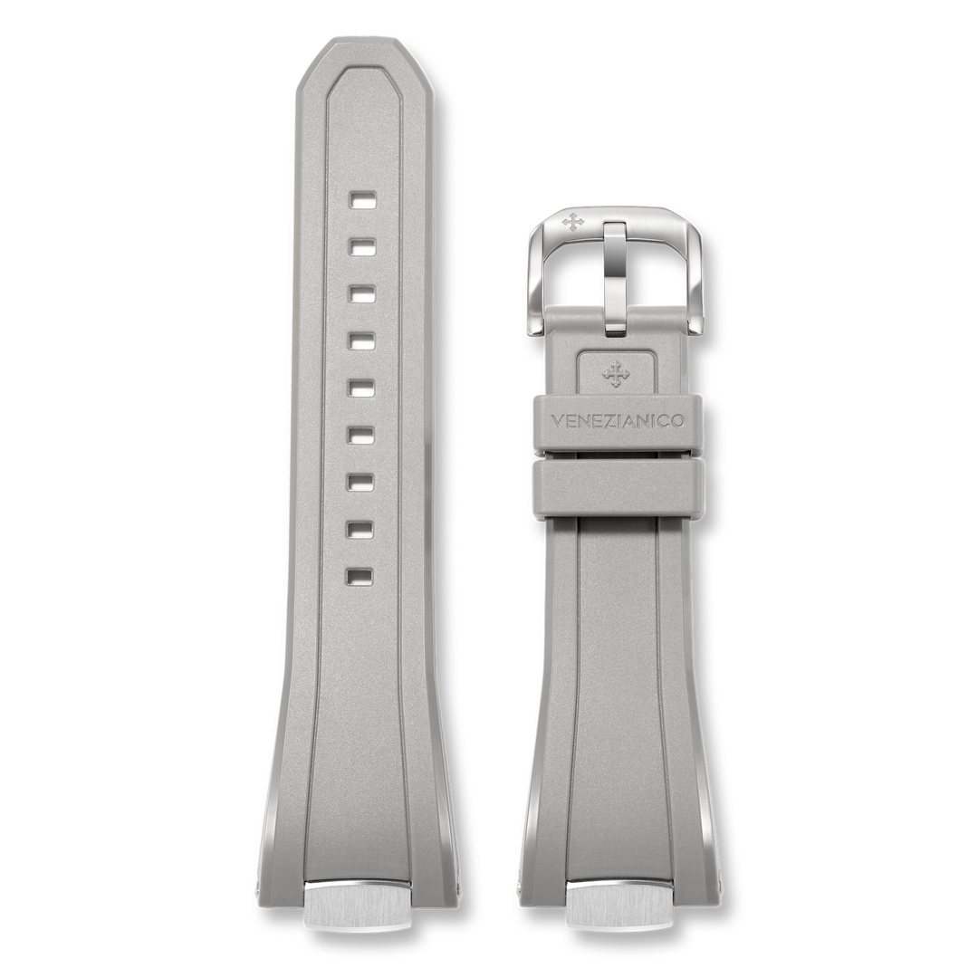Venezianico Cinturino integrato in gomma Grigio per Arsenale 40
