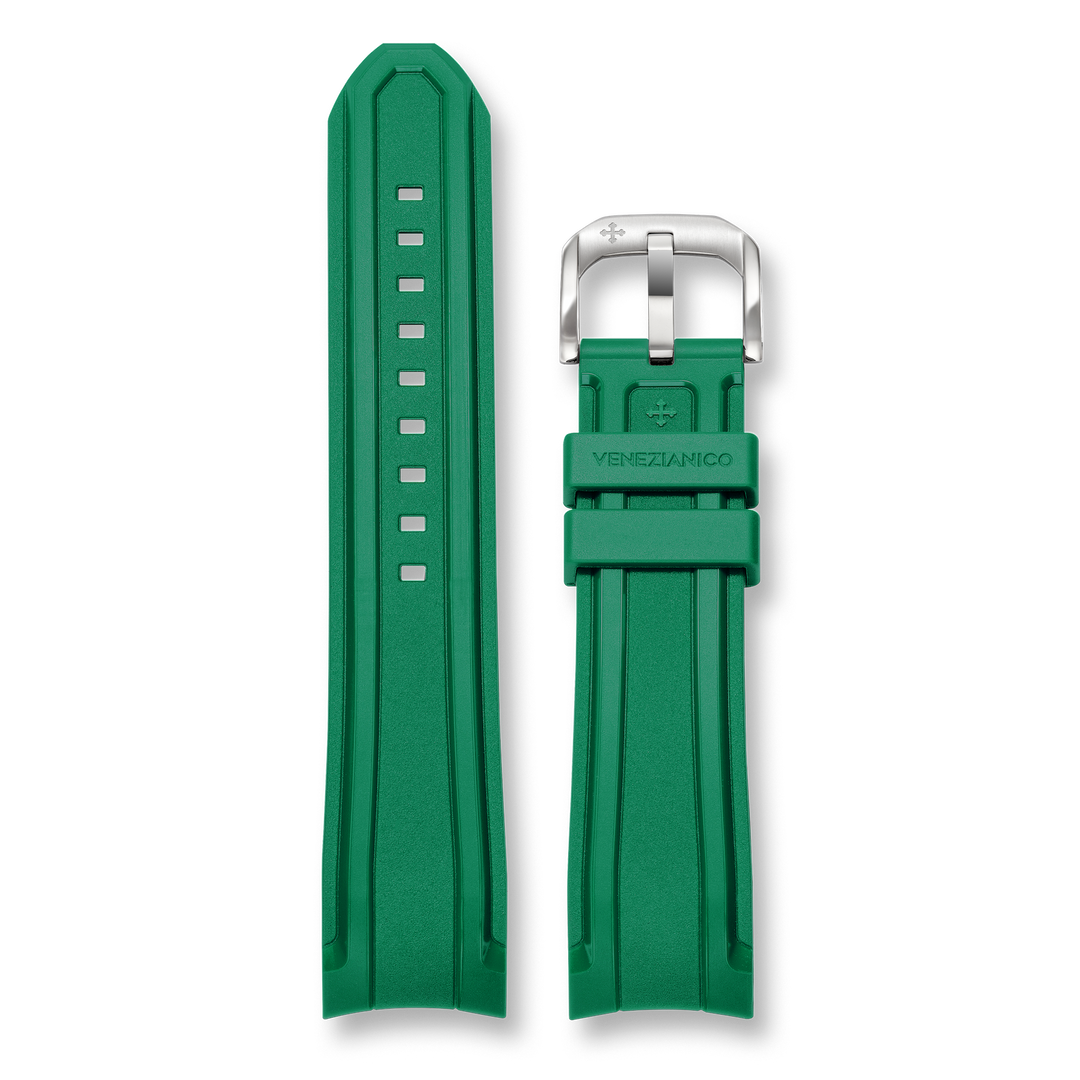 Venezianico Integrated green rubber strap 22mm