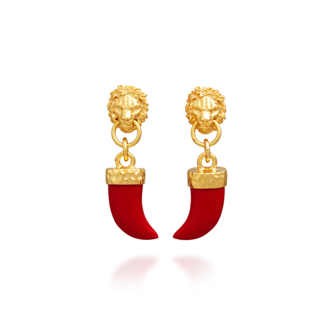 Giovanni Raspini Lion and Fang Earrings 12024