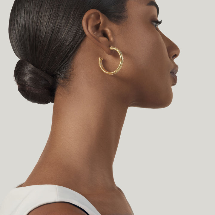 Giovanni Raspini large circle tubigas earrings Earrings in 18 kt gold plated 925 silver 12542