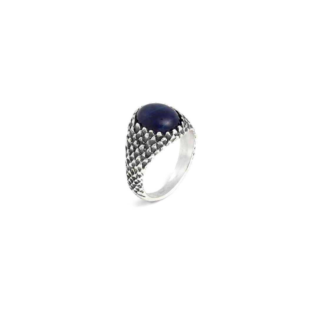 Giovanni Raspini Schlangenring am kleinen Finger Ring aus 925er Silber und Sodalith 12560