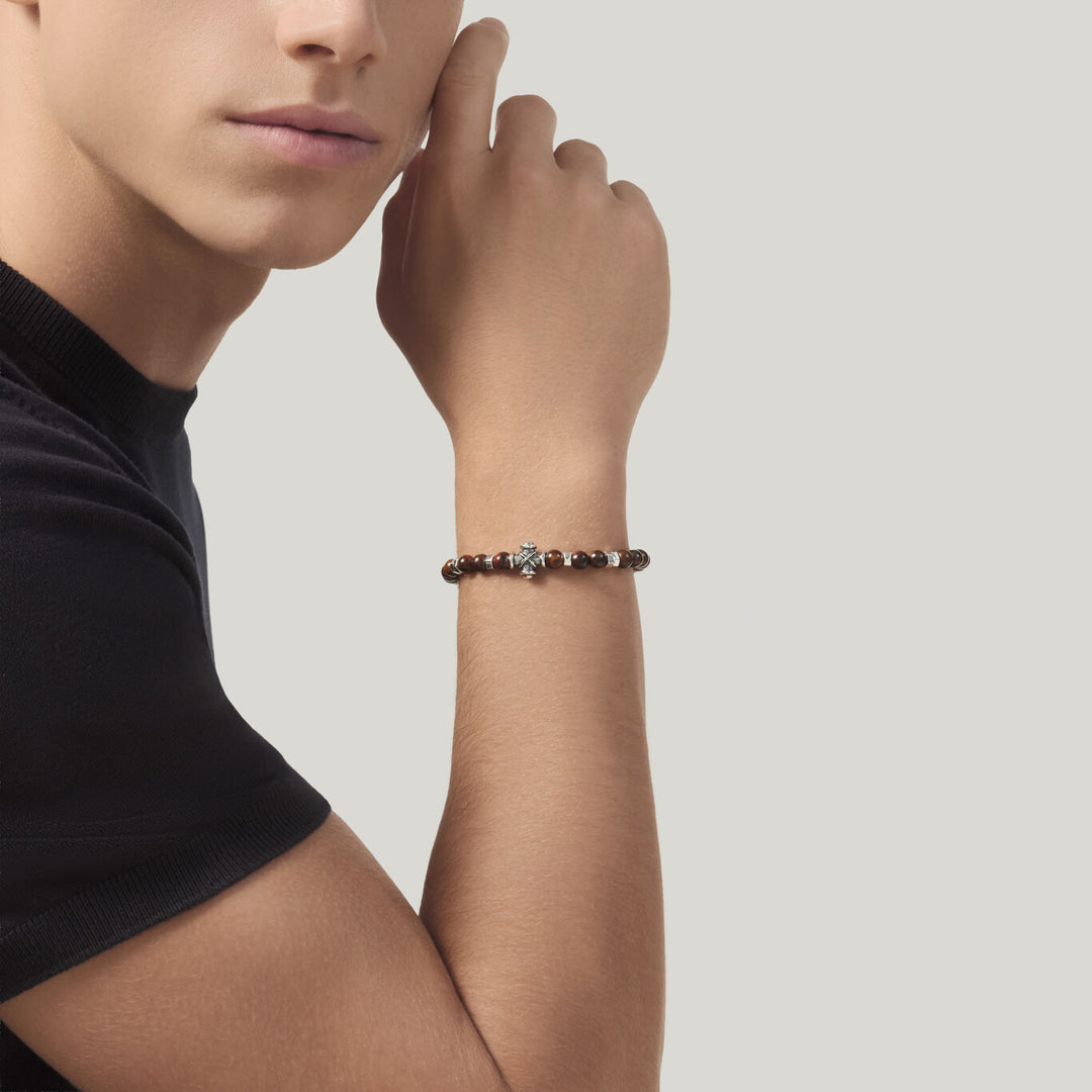 Bracelet croix oeil de boeuf Giovanni Raspini argent 925 et bracelet oeil de boeuf 12571