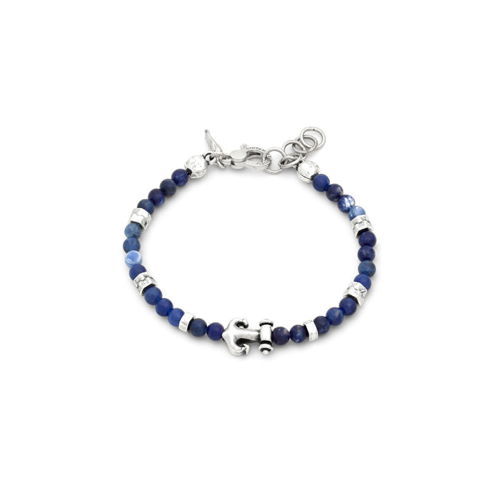 Giovanni Raspini Sodalith-Ankerarmband 925er Silber und Sodalith-Armband 12572