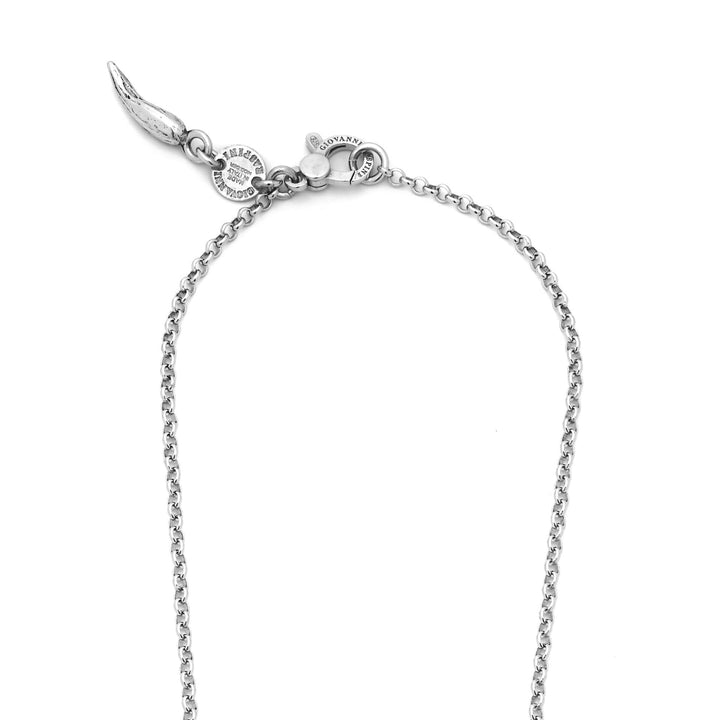Pendentif Jaguar Bleu Giovanni Raspini - Collier en argent 925, nacre, cristal de roche et quartz - 12681