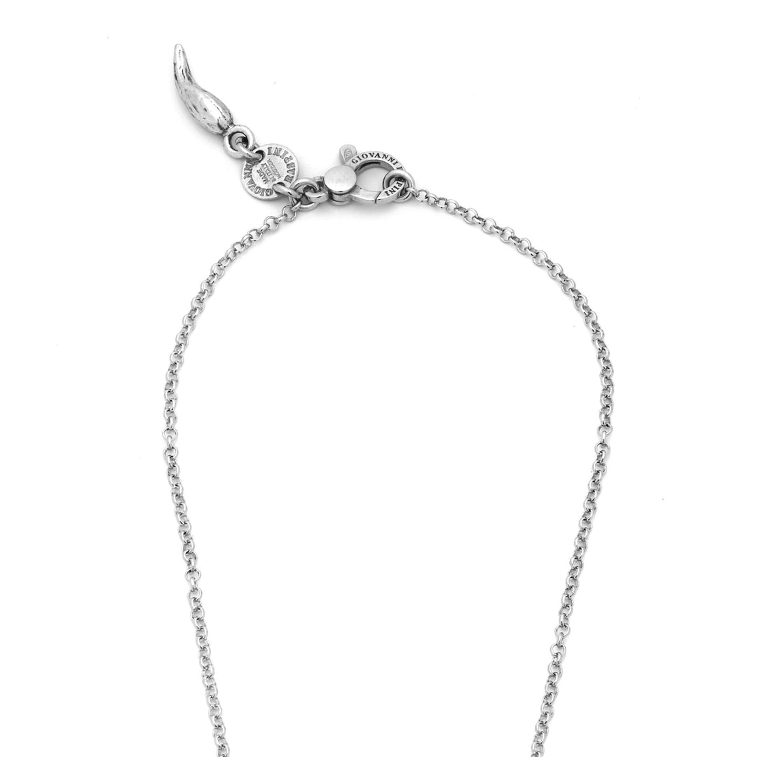 Giovanni Raspini Aura Pendant - Necklace in 925 Silver, natural pearls and onyx - 12686