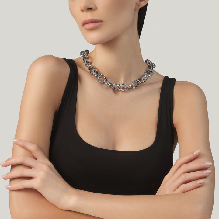 Giovanni Raspini Grand Perlage Necklace - 925 Silver Necklace - 12691