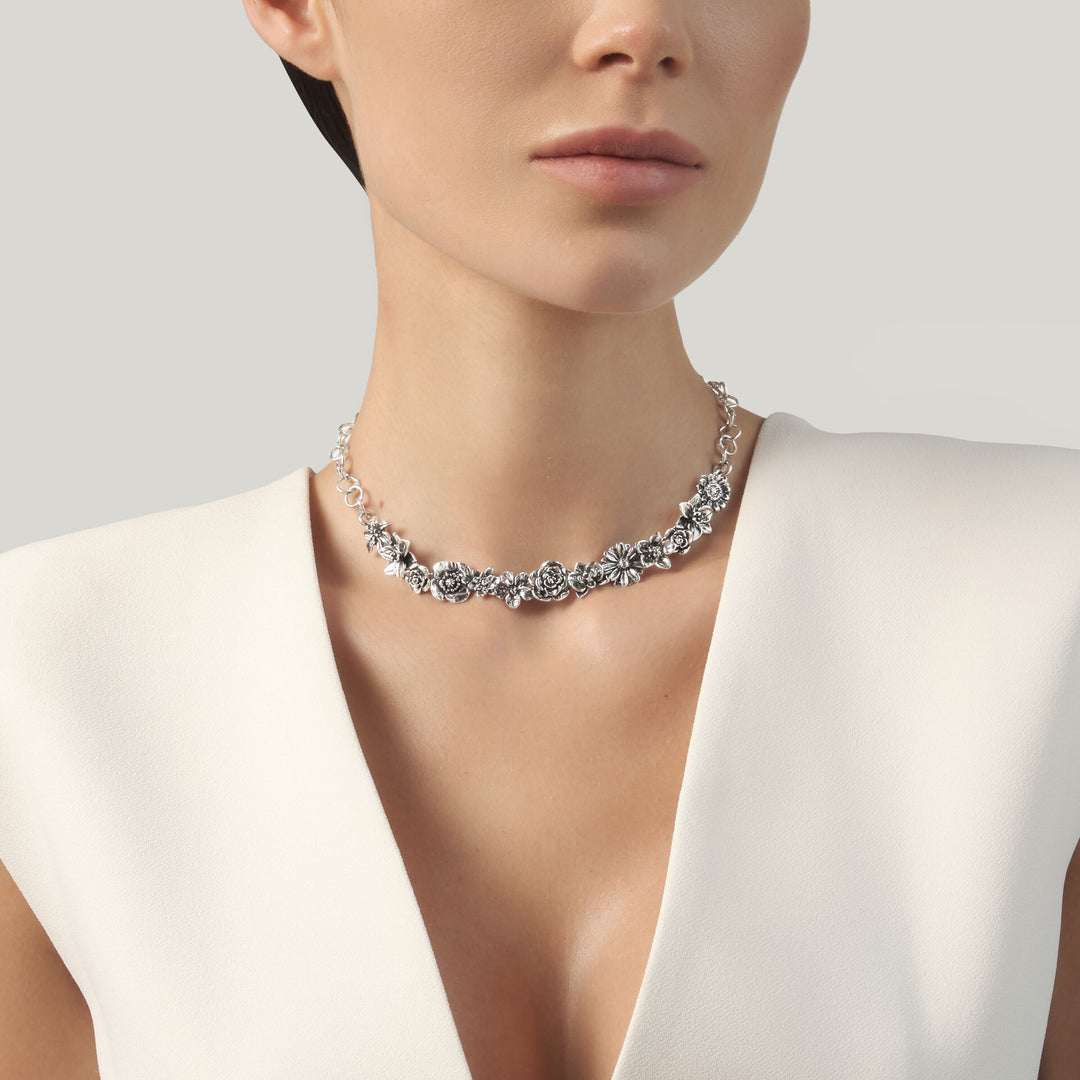 Giovanni Raspini Collana Bouquet - Collana in Argento 925 - 12696