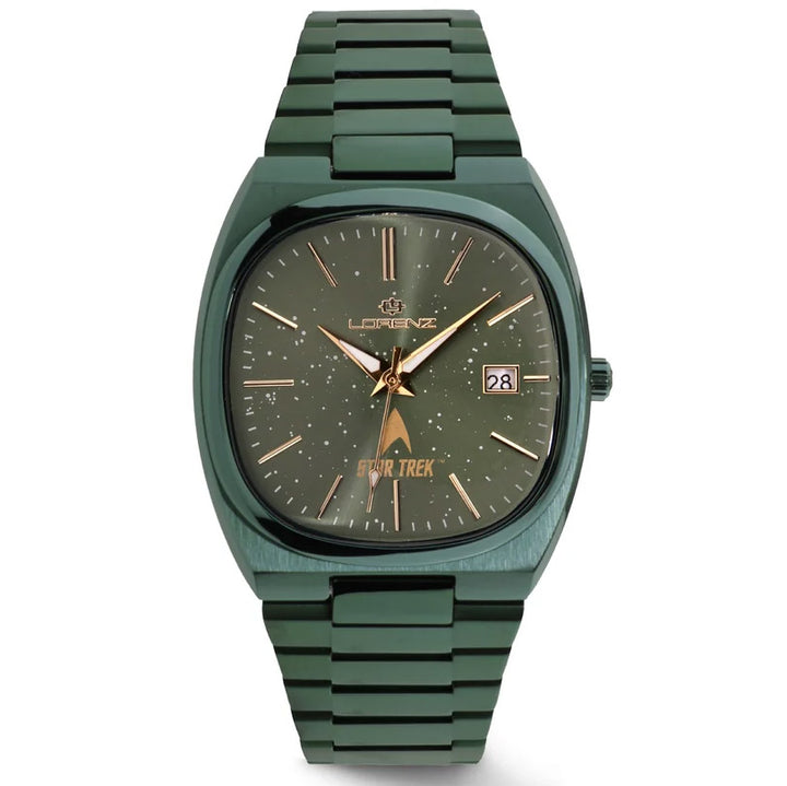 Lorenz STAR TREK Klingon watch 40x36 mm green quartz steel green PVD finish 030287KL