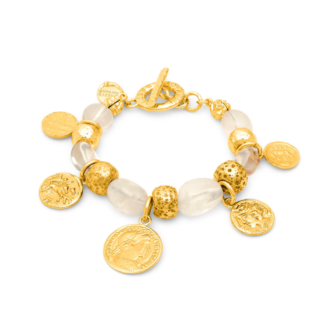 Giovanni Raspini Crystal Monete Armband aus vergoldeter Bronze N0029