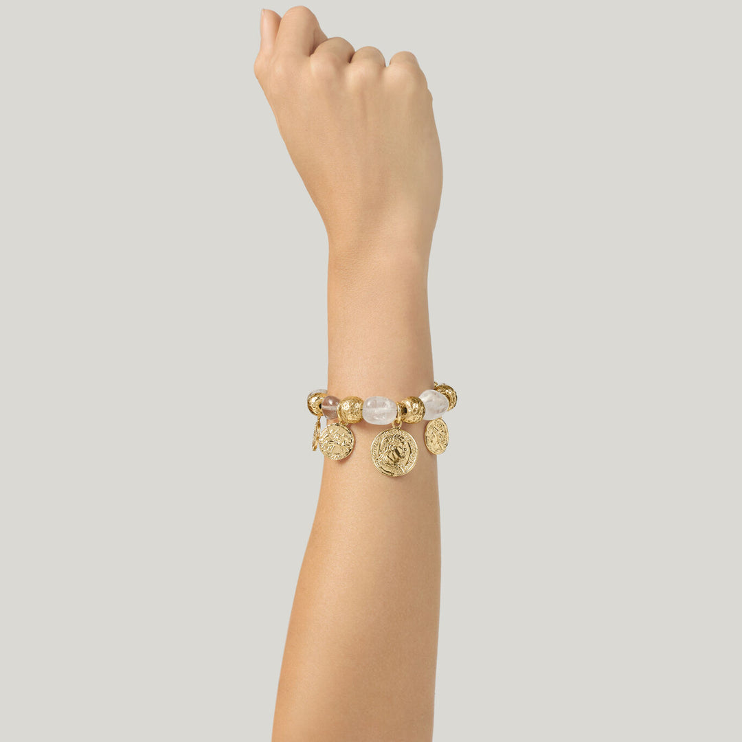 Giovanni Raspini Crystal Monete Armband aus vergoldeter Bronze N0029