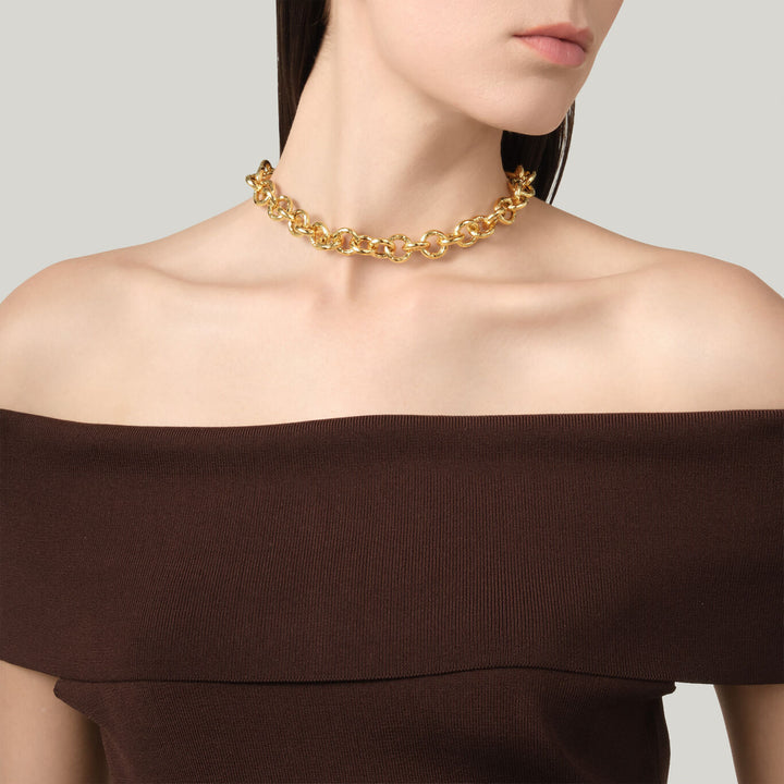 Collier pueblo moyen Giovanni Raspini Collier plaqué or 18 carats N0062