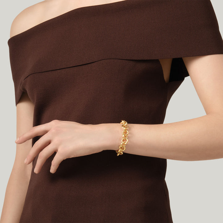 Giovanni Raspini petit bracelet pueblo bracelet plaqué or 18 ct N0065