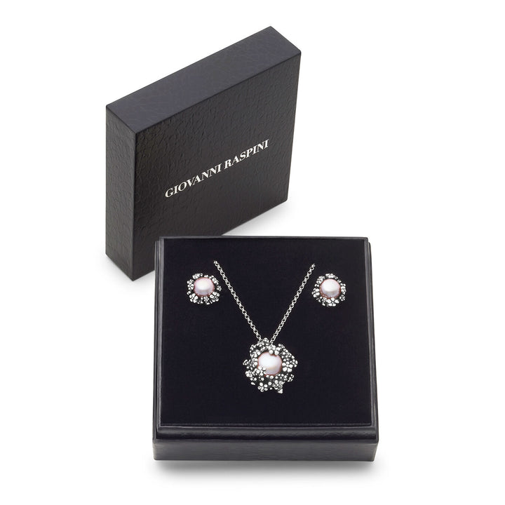 Giovanni Raspini parure fleur Collier et boucles d&