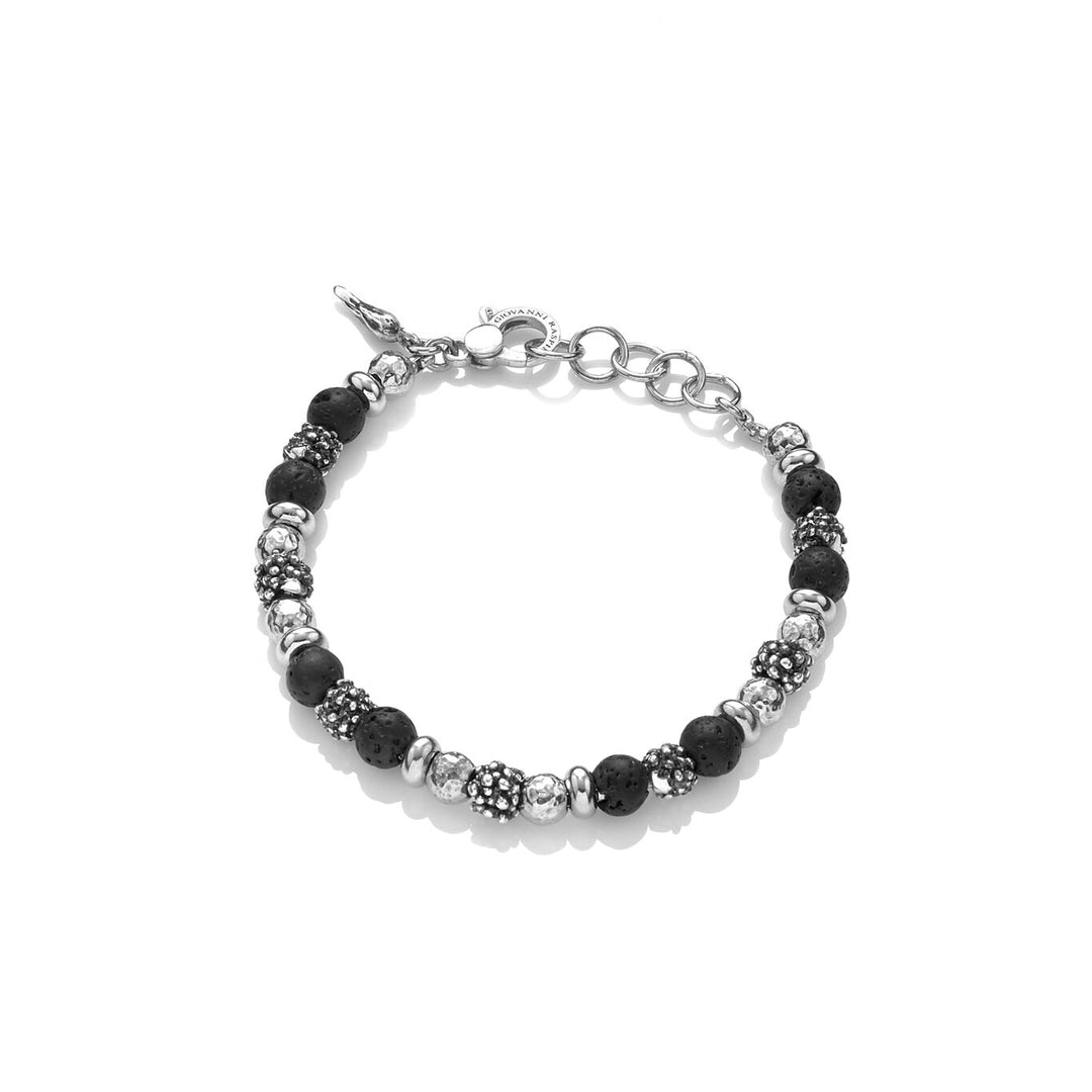 Bracelet Giovanni Raspini Black Berries argent 925 pierre de lave 10490