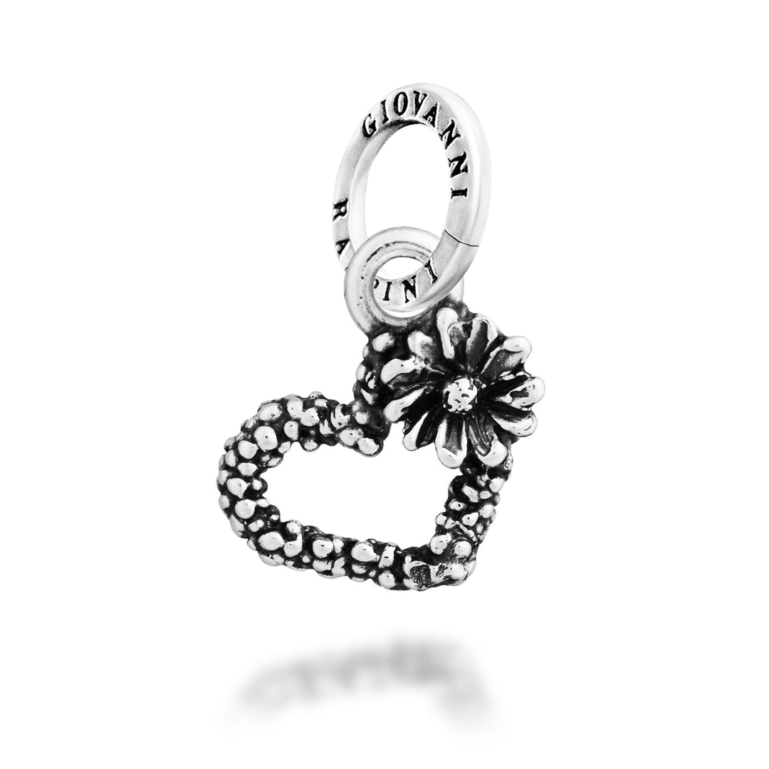Giovanni Raspini Charm coeur mimosa et marguerite - Charm argent - 12731