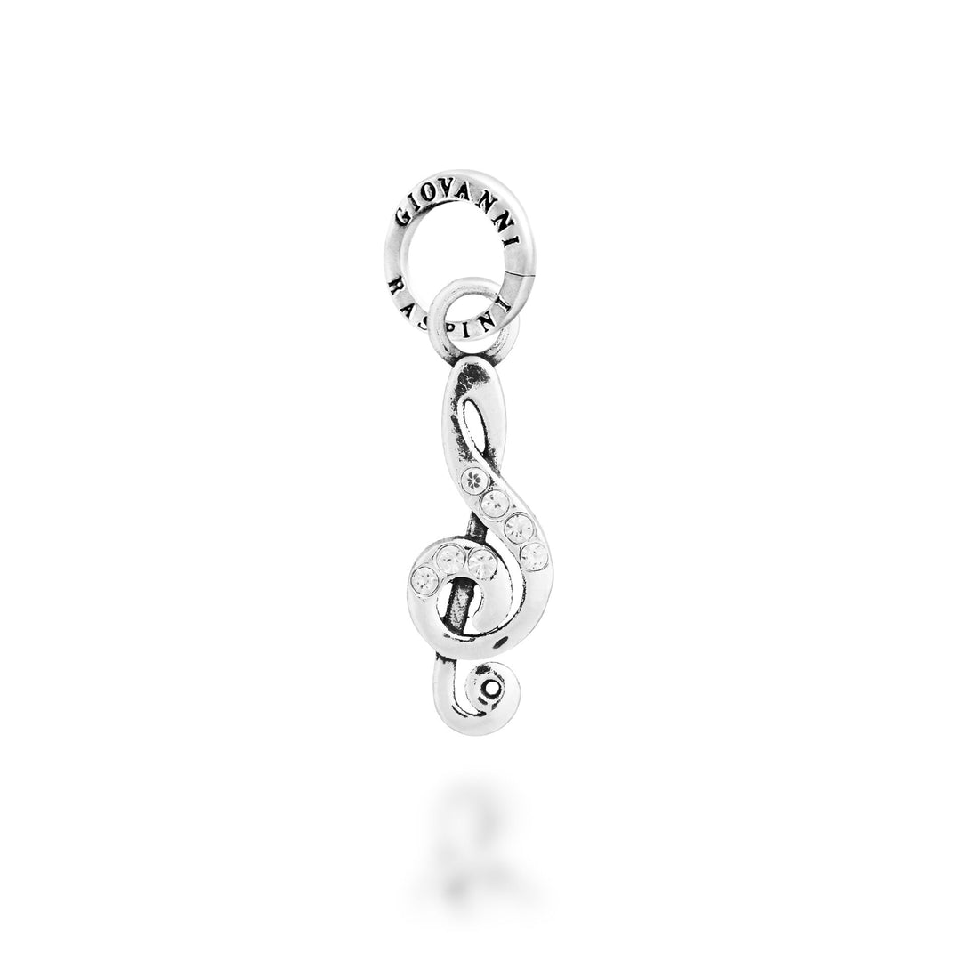 Giovanni Raspini Charm Chiave di Violino Crystal - Charm in Argento e zirconi - 12753