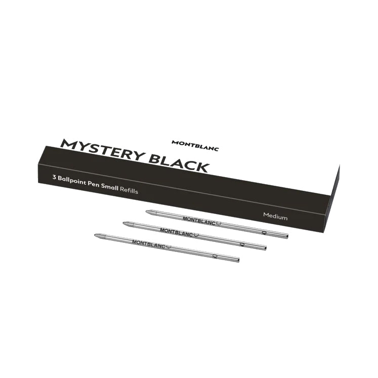 Montblanc 3 pequeñas recargas para el bolígrafo Mystery Black Black 128222