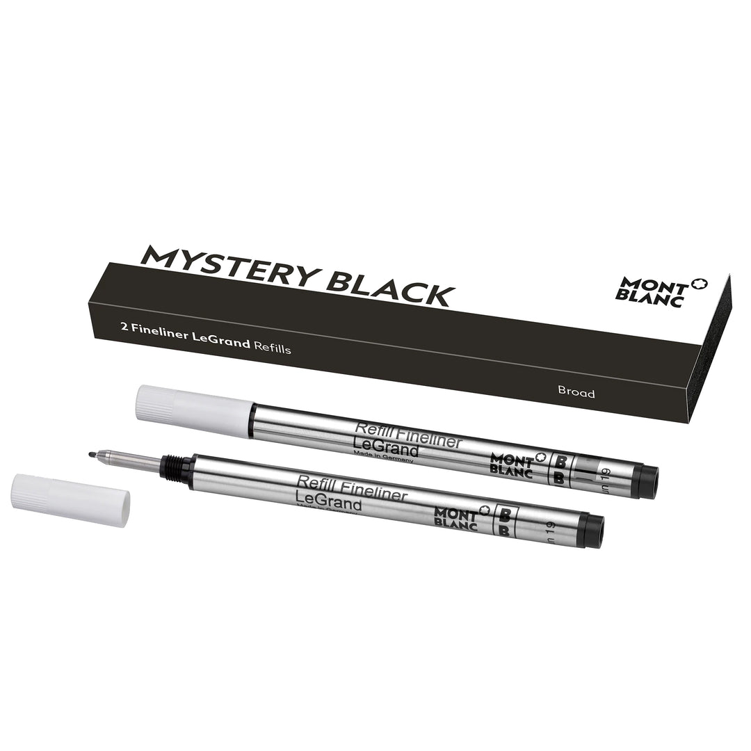 Montblanc 2 LeGrand Fineliner-Nachfüllungen, Mystery Black 128250