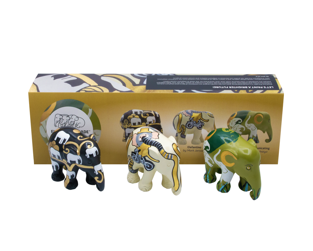 Elephant Parade multipack elefanti Elephantasy - Goldie + Elefantino + Elephants Communicating