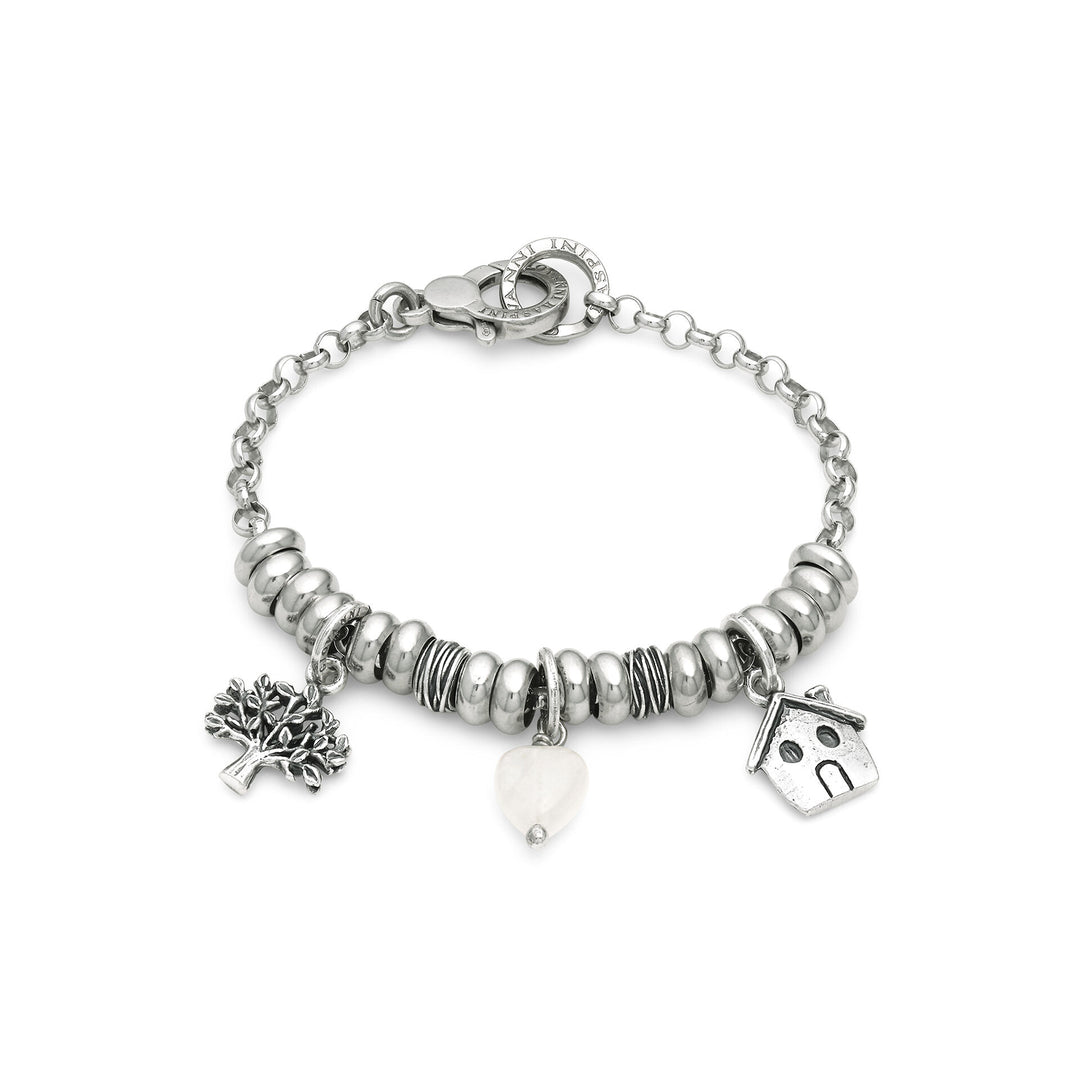 Giovanni Raspini Bracelet Radici di Luce - Bracelet en Argent 925 et cristal de roche -