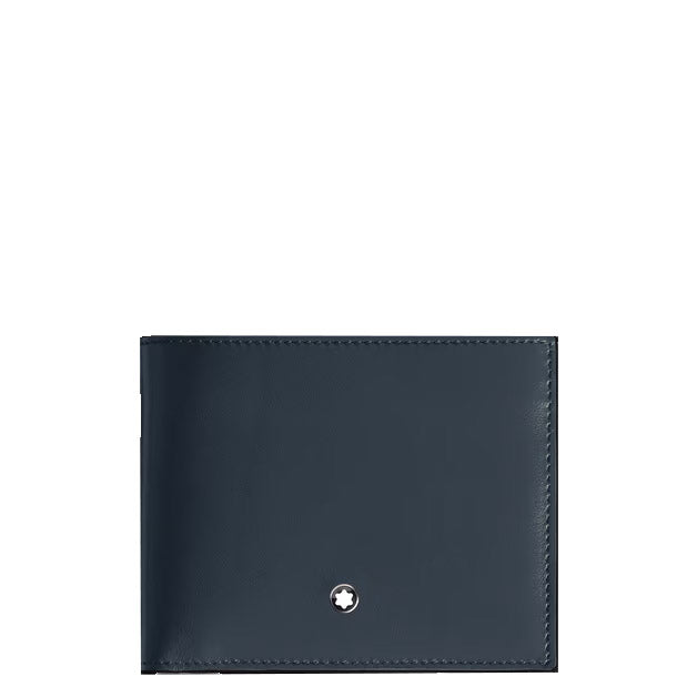 Portefeuille Montblanc 6 poches cuir Meisterstück velours bleu 220446