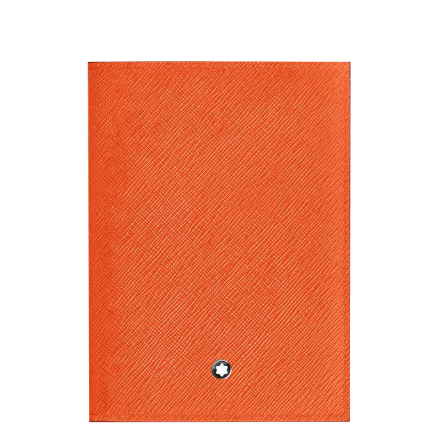 Montblanc Sartorial tangerine leather passport holder 221356