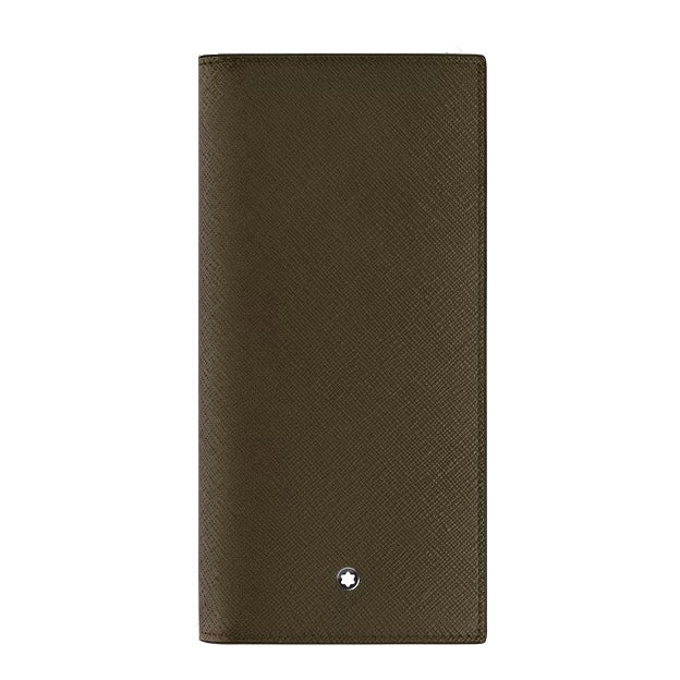 Montblanc lange Brieftasche 14 Taschen Sartorial Leder Khaki 221364