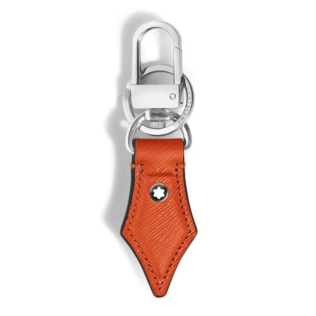 Montblanc Schlüsselanhänger in Form einer Feder aus Sartorial Mandarinenleder 221510
