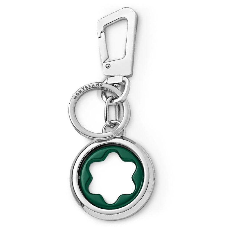 Porte-clés Montblanc Meisterst ⁇ ck Spinning emblème vert en acier 131104