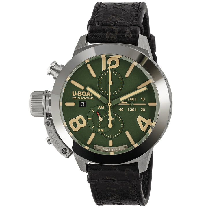 Montre U-BOAT Classic 45 Tungsten Cas Green 45mm vert acier automatique 9581