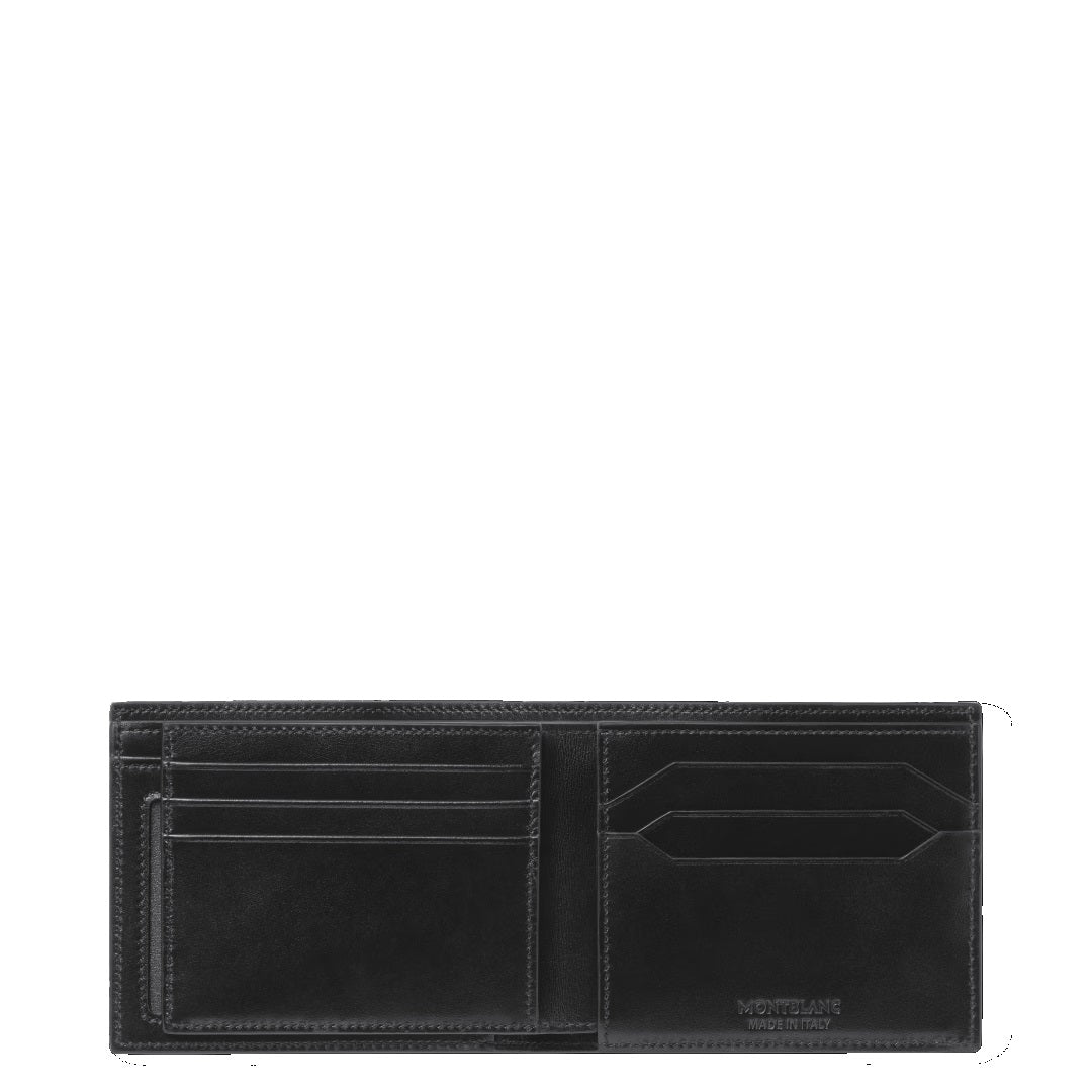 Montblanc Meisterstuck 6 -Compartimenten portemonnee met 2 zwarte zichtbare zakken 198314