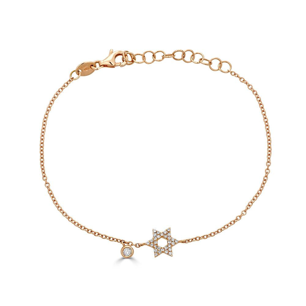 Zydo bracciale stella con diamanti oro rosa 52674