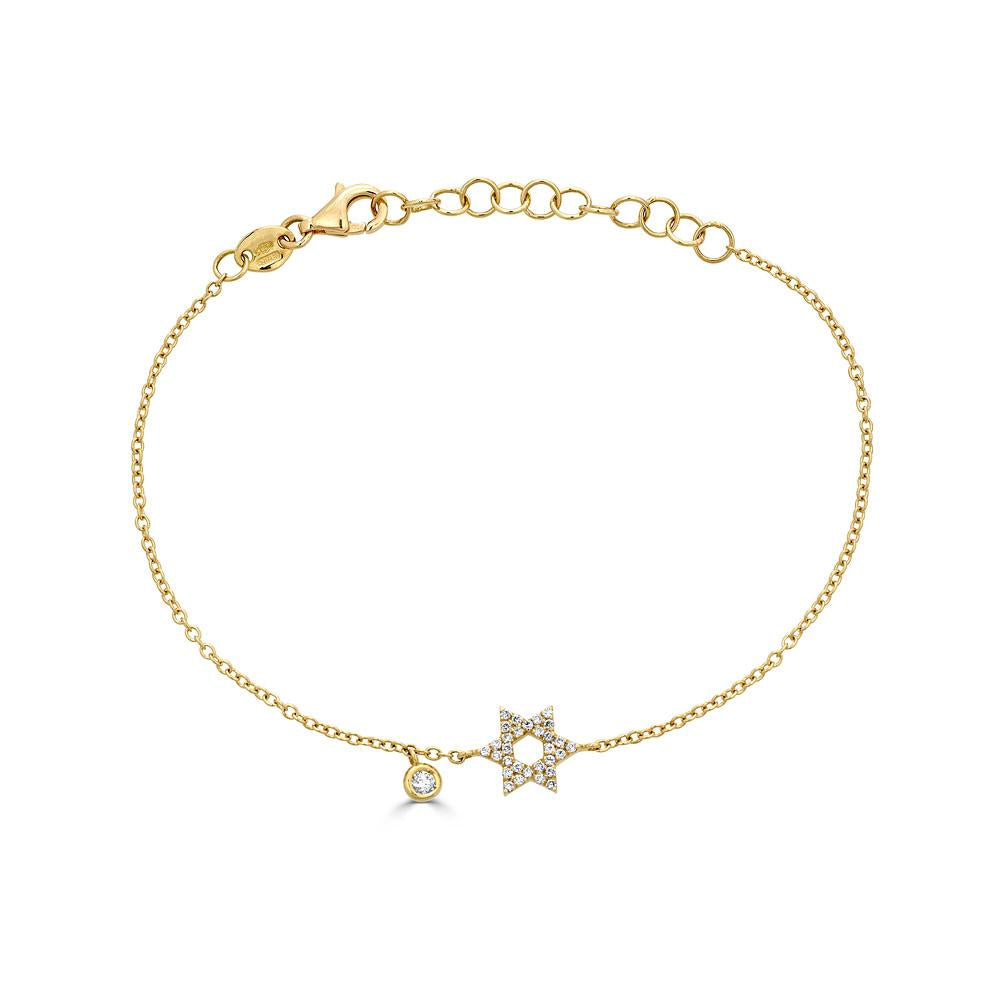 Zydo star bracelet with diamonds yellow gold 52676