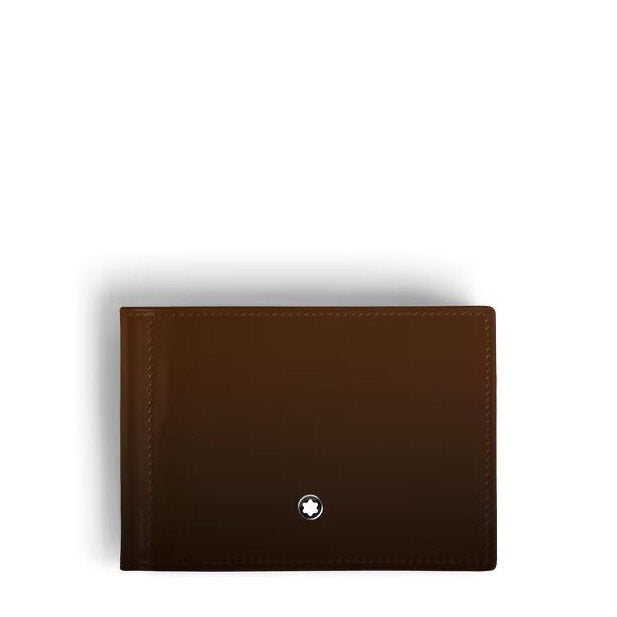 Montblanc 6-Pocket-Geldbörse mit Geldscheinklammer Meisterstück Gradient braun 220316