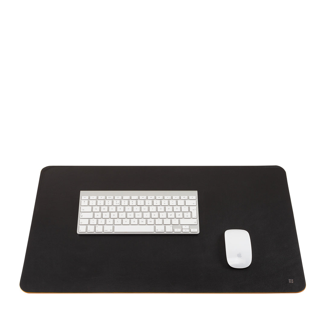 DUDU Sous-main de bureau en cuir bicolore CM 61x40, enroulable double face, doux antidérapant sans coutures