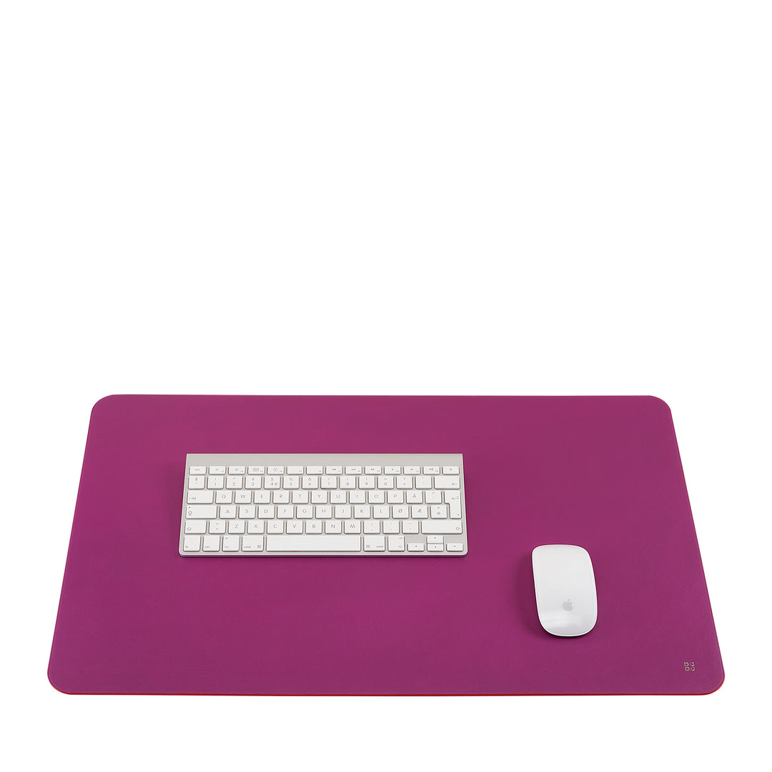 DUDU Sous-main de bureau en cuir bicolore CM 61x40, enroulable double face, doux antidérapant sans coutures