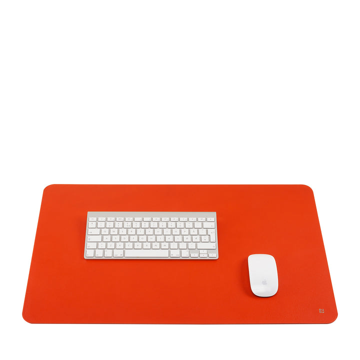DUDU Sous-main de bureau en cuir bicolore CM 61x40, enroulable double face, doux antidérapant sans coutures