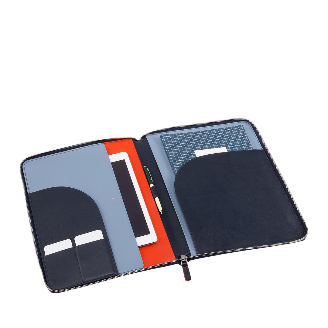 DUDU A4 cuir Document dossier bureau presse-papiers multicolore iPad tablette dossier avec fermeture éclair