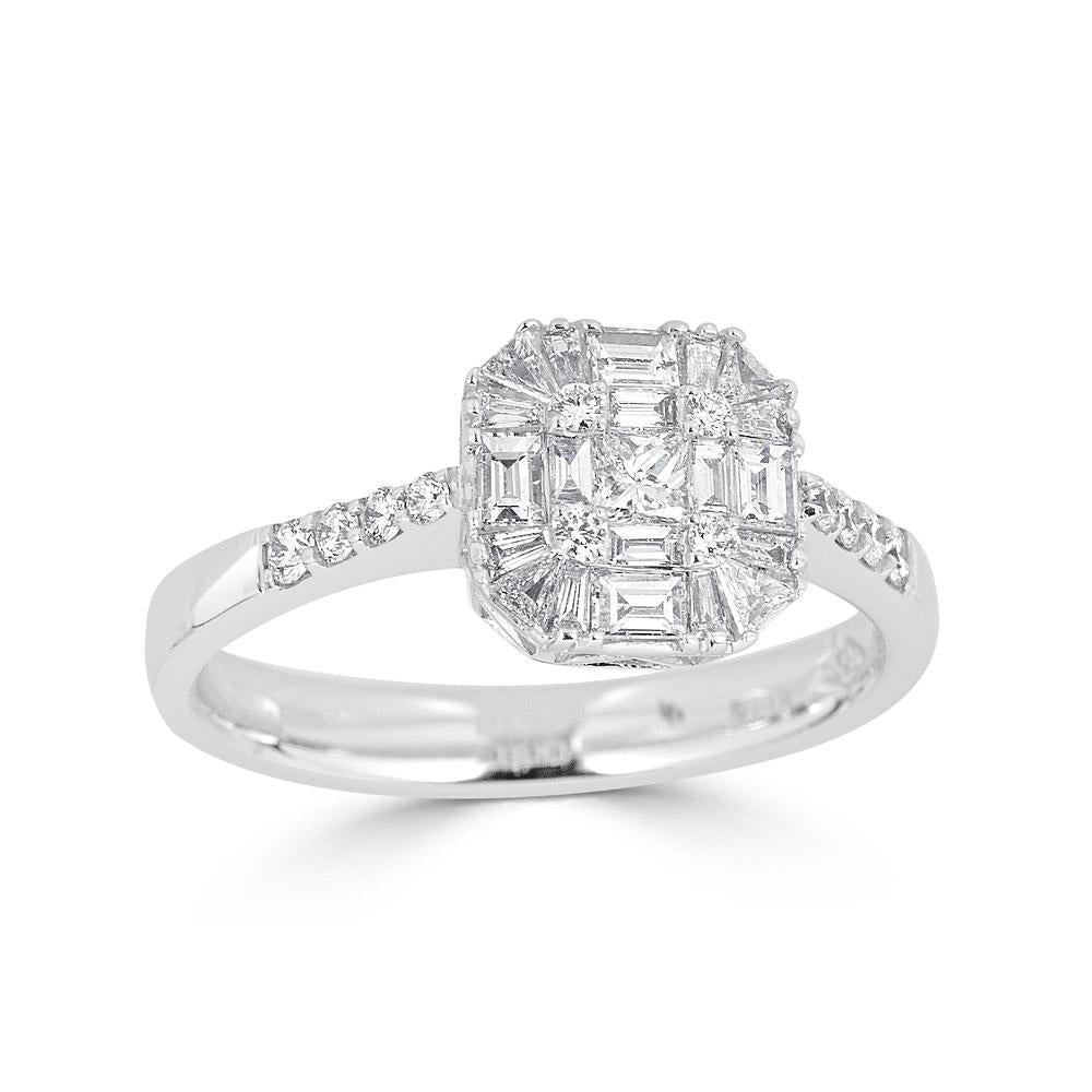 Zydo-Ring mit Illusionsdiamanten Weißgold 53971