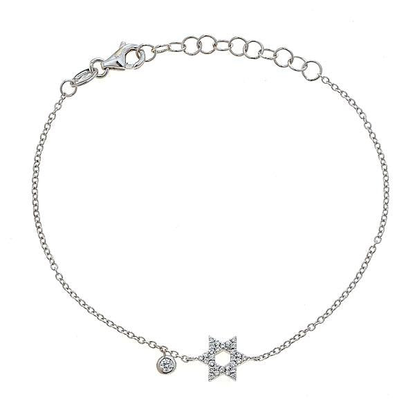Zydo star bracelet with diamonds white gold 54330