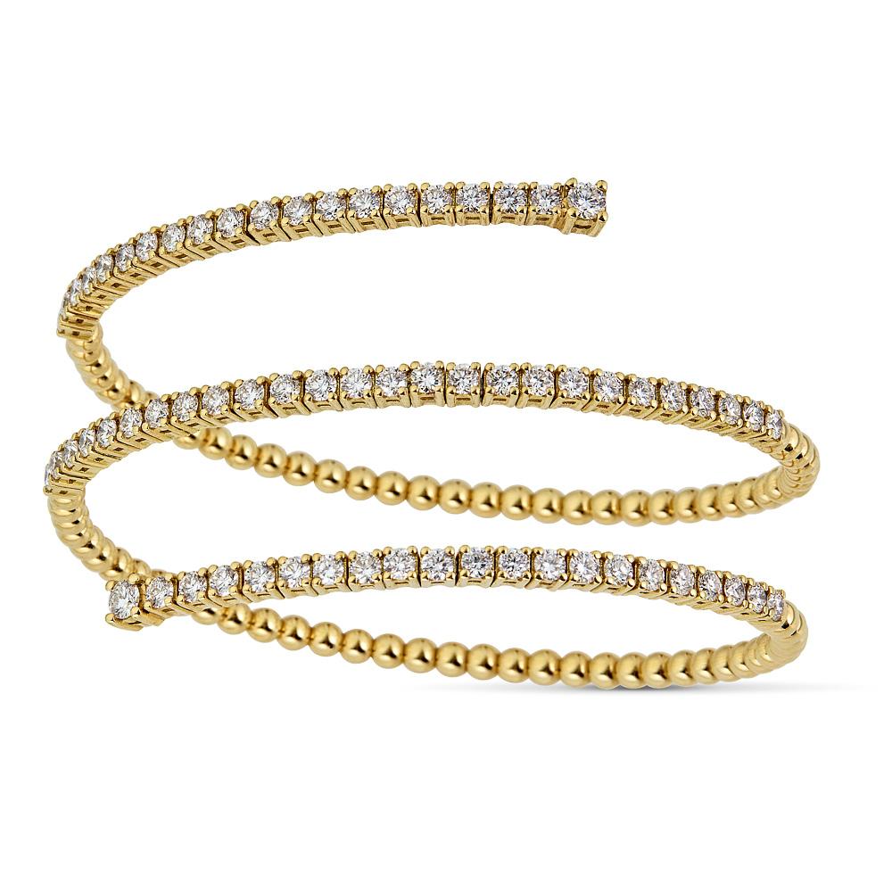 Bracelet Zydo coil Wrap avec diamants or jaune 55138