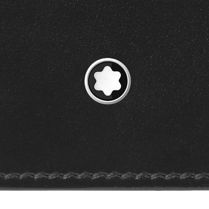محفظة مون بلان مايسترستوك 6 مقصورات مع جيبين مرئيين باللون الأسود 198314