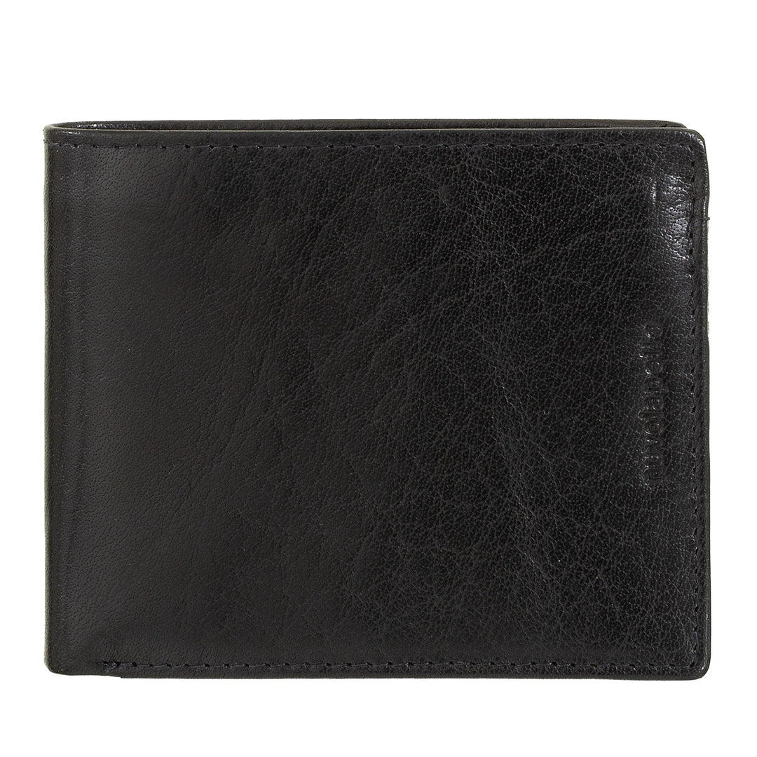 Nuvola Pelle Petit portefeuille pour homme en cuir de buffle avec porte-monnaie - Portefeuille compact pour cartes, billets et fermeture éclair