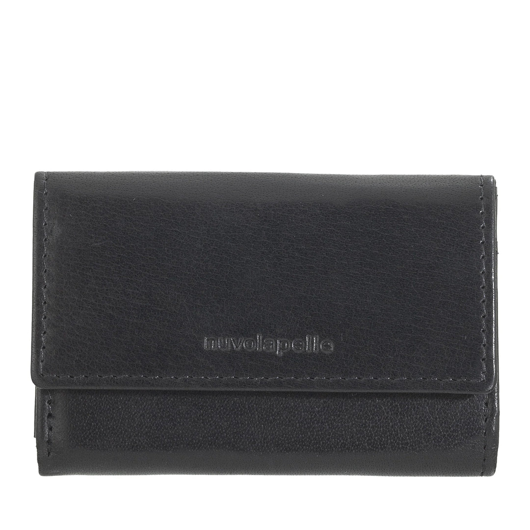 Nuvola Pelle Portafoglio Piccolo da Uomo in Pelle di Bufalo Trifold con Portamonete, Portabanconote e Portamonete