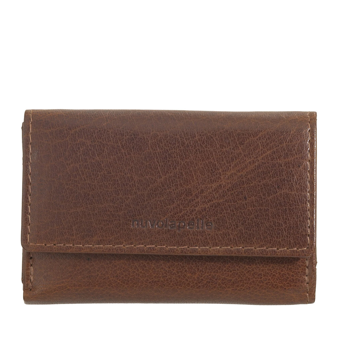 Nuvola Pelle Portafoglio Piccolo da Uomo in Pelle di Bufalo Trifold con Portamonete, Portabanconote e Portamonete