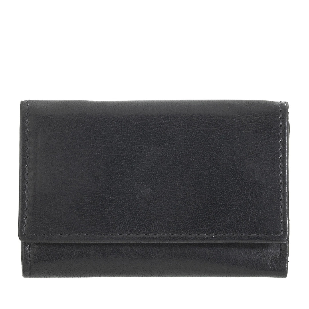 Nuvola Pelle Portafoglio Piccolo da Uomo in Pelle di Bufalo Trifold con Portamonete, Portabanconote e Portamonete