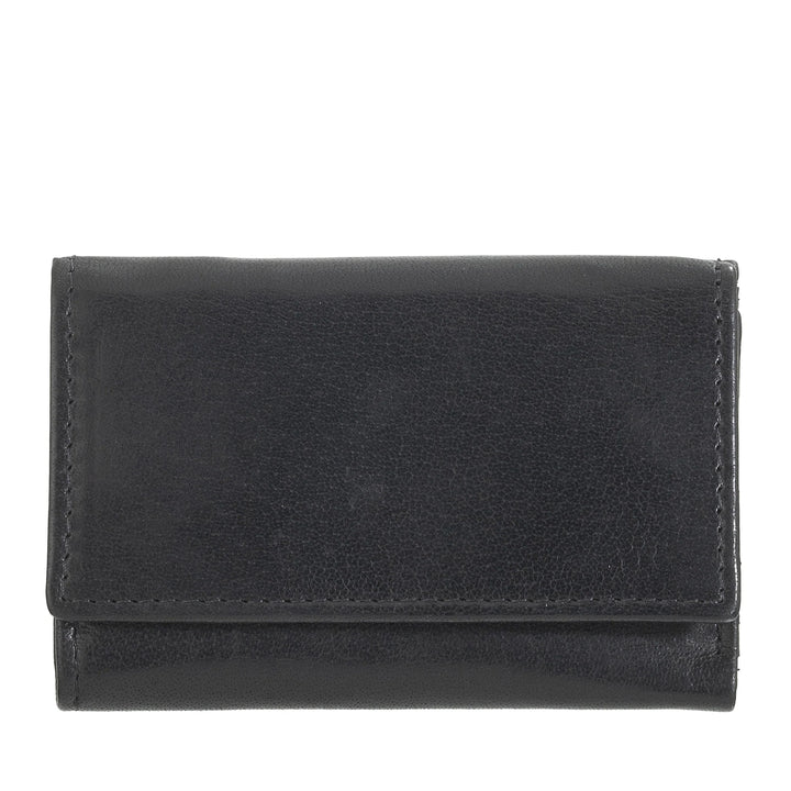 Nuvola Pelle Portafoglio Piccolo da Uomo in Pelle di Bufalo Trifold con Portamonete, Portabanconote e Portamonete