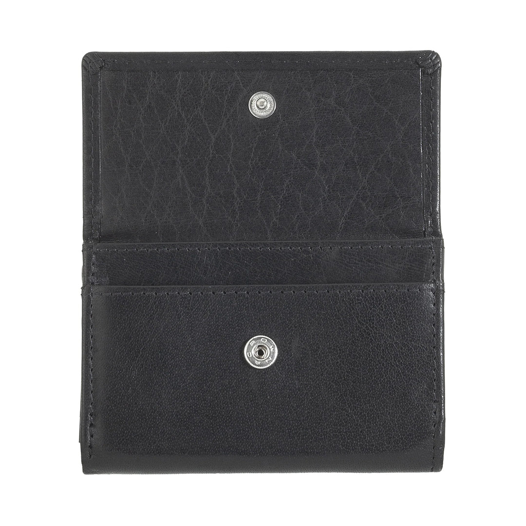 Nuvola Pelle Portafoglio Piccolo da Uomo in Pelle di Bufalo Trifold con Portamonete, Portabanconote e Portamonete