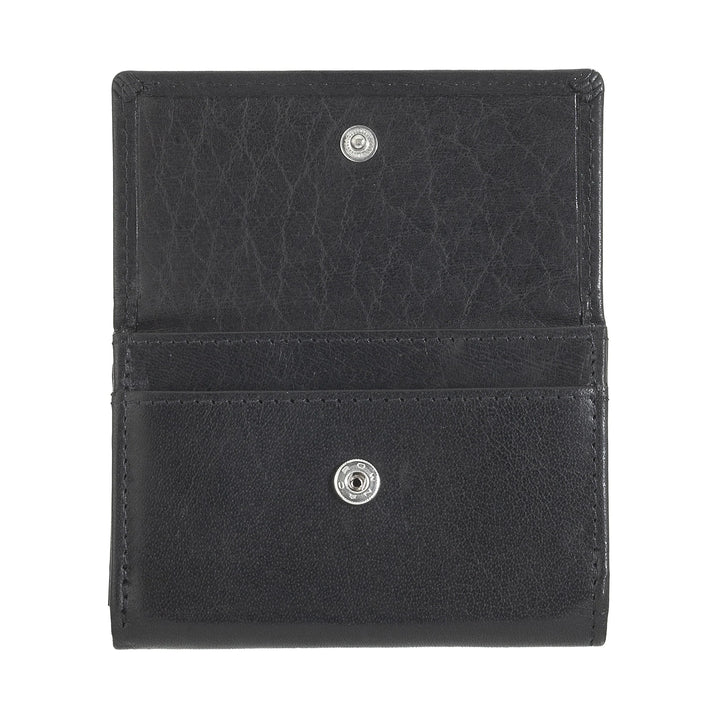 Nuvola Pelle Portafoglio Piccolo da Uomo in Pelle di Bufalo Trifold con Portamonete, Portabanconote e Portamonete