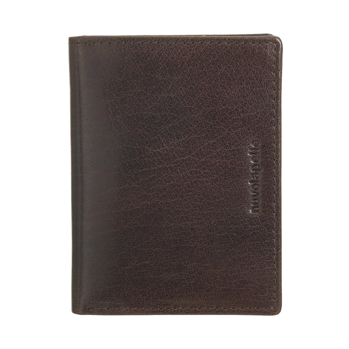 Nuvola Pelle Petit portefeuille pour homme en cuir de buffle, porte-cartes compact, porte-billets, portefeuille de poche mince à deux volets